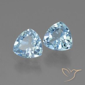 Gemas de Topacio Azul Cielo natural de 3.14 ct, Trillón, VVS-VS
