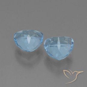 Gemas de Topacio Azul Cielo natural de 3.14 ct, Trillón, VVS-VS
