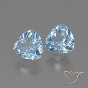 Gemas de Topacio Azul Suizo natural de 3.00 ct, Trillón, VVS-VS
