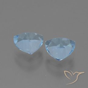 Gemas de Topacio Azul Suizo natural de 3.00 ct, Trillón, VVS-VS