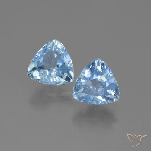2.83ctw Natural Azul Cielo Topacio, Trillón, VVS-VS