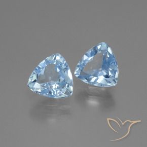 Gemas de Topacio Azul Cielo natural de 2.83 ct, Trillón, VVS-VS