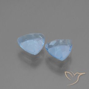 Gemas de Topacio Azul Cielo natural de 2.83 ct, Trillón, VVS-VS