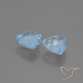 Gemas de Topacio Azul Cielo natural de 2.56 ct, Trillón, VS