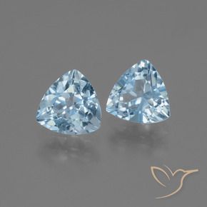 Gemas de Topacio Azul Cielo natural de 2.94 ct, Trillón, VVS-VS