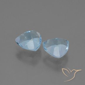 Gemas de Topacio Azul Cielo natural de 2.94 ct, Trillón, VVS-VS