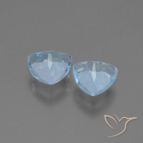 Gemas de Topacio Azul Suizo natural de 2.83 ct, Trillón, VVS-VS