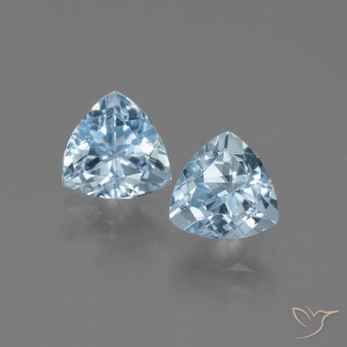 2.95ctw Natural Azul Cielo Topacio, Trillón, VVS-VS