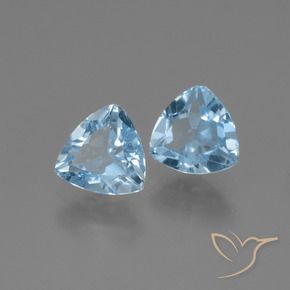 Gemas de Topacio Azul Cielo natural de 2.80 ct, Trillón, VVS-VS