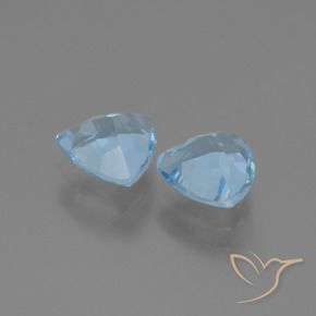 Gemas de Topacio Azul Cielo natural de 2.80 ct, Trillón, VVS-VS