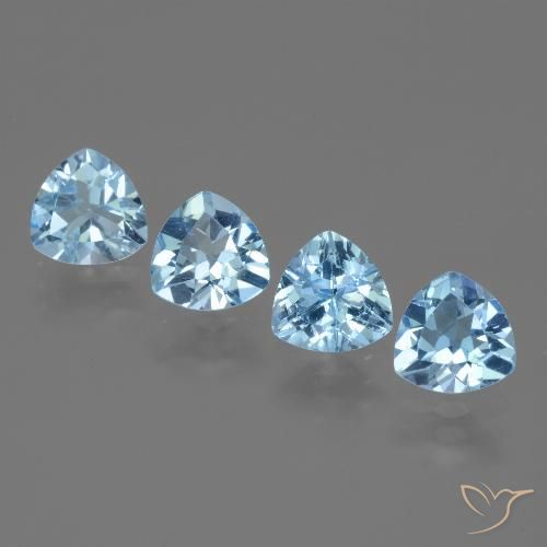 4.98ctw Natural Azul Cielo Topacio, Trillón, VVS-VS