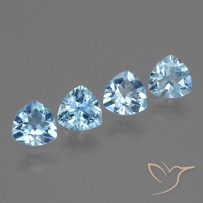 Gemas de Topacio Azul Cielo natural de 4.98 ct, Trillón, VVS-VS