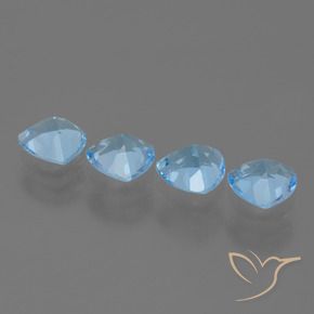 Gemas de Topacio Azul Cielo natural de 4.98 ct, Trillón, VVS-VS