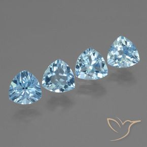 Gemas de Topacio Azul Cielo natural de 5.25 ct, Trillón, VVS-VS