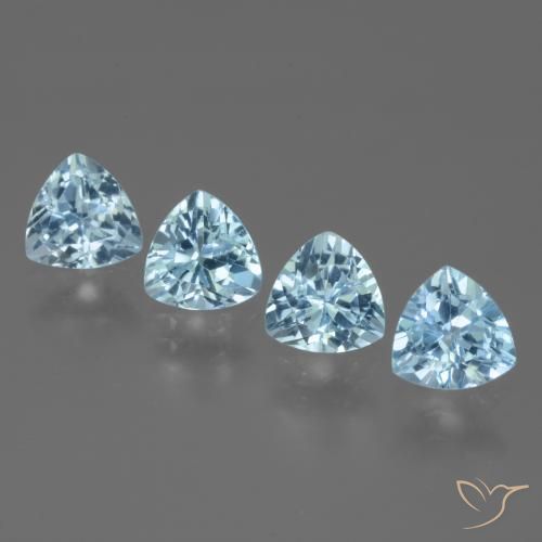 5.76ctw Natural Azul Cielo Topacio, Trillón, VVS-VS