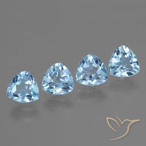 Gemas de Topacio Azul Cielo natural de 5.73 ct, Trillón, VVS-VS