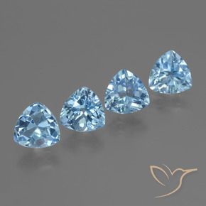Gemas de Topacio Azul Suizo natural de 5.40 ct, Trillón, VVS-VS