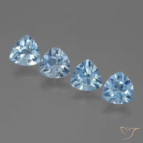 4.84ctw Natural Azul Suizo Topacio, Trillón, VVS-VS