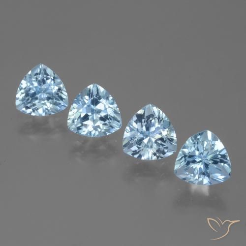 5.96ctw Natural Azul Cielo Topacio, Trillón, VVS-VS
