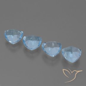 Gemas de Topacio Azul Cielo natural de 5.96 ct, Trillón, VVS-VS