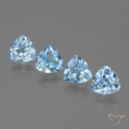 5.24ctw Natural Azul Cielo Topacio, Trillón, VVS-VS