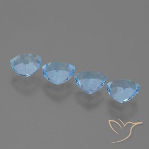 Gemas de Topacio Azul Cielo natural de 5.24 ct, Trillón, VVS-VS