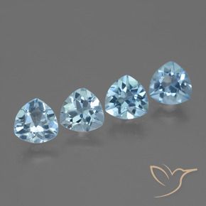 Gemas de Topacio Azul Cielo natural de 5.15 ct, Trillón, VVS-VS