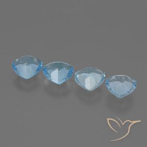 Gemas de Topacio Azul Cielo natural de 5.15 ct, Trillón, VVS-VS