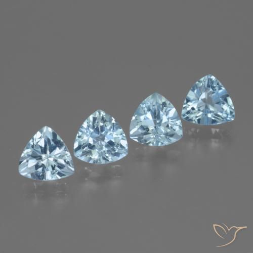 Gemas de Topacio Azul Cielo natural de 5.63 ct, Trillón, VVS-VS