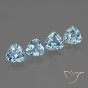 Gemas de Topacio Azul Suizo natural de 5.20 ct, Trillón, VVS-VS