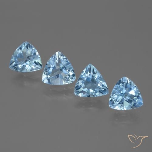 4.82ctw Natural Azul Suizo Topacio, Trillón, VVS-VS