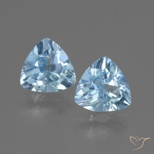 2.31ctw Natural Azul Suizo Topacio, Trillón, VS
