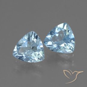 Gemas de Topacio Azul Suizo natural de 2.31 ct, Trillón, VS
