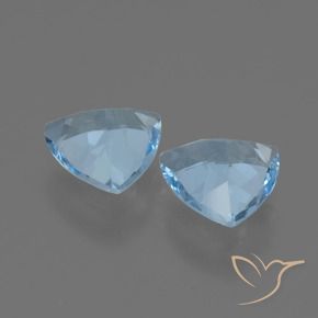 Gemas de Topacio Azul Suizo natural de 2.31 ct, Trillón, VS