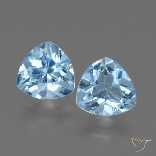 2.76ctw Natural Azul Suizo Topacio, Trillón, VVS-VS