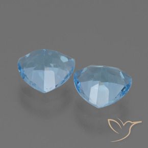 Gemas de Topacio Azul Suizo natural de 2.76 ct, Trillón, VVS-VS