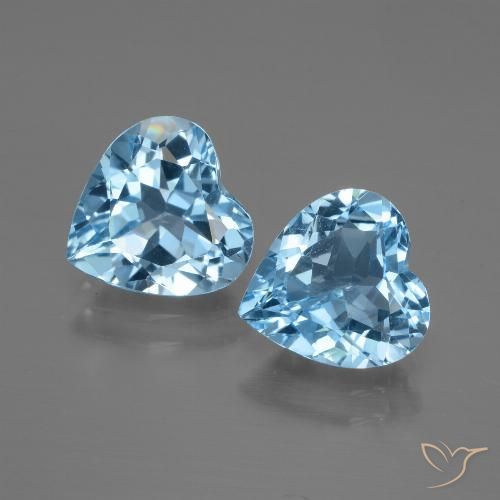 5.15ctw Natural Azul Cielo Topacio, Corazón, VVS