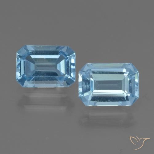 2.12ctw Natural Azul Suizo Topacio, corte esmeralda, VVS-VS