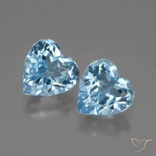 5.78ctw Natural Azul Cielo Topacio, Corazón, VVS