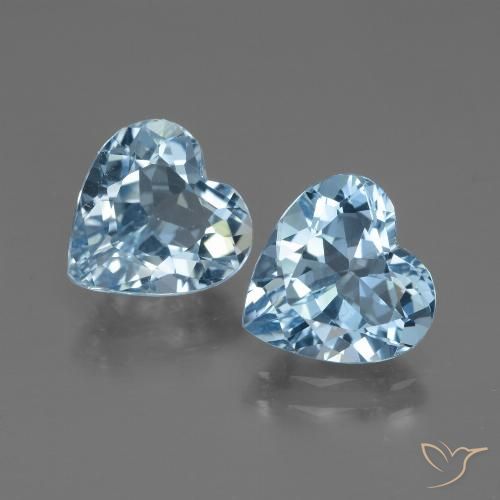 5.63ctw Natural Azul Cielo Topacio, Corazón, VVS
