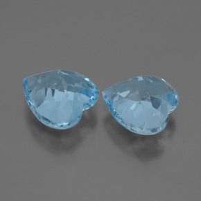 Gemas de topacio azul natural de 6,19 ct, forma de corazón, VVS