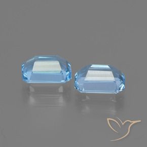 Gemas de Topacio Azul Cielo natural de 2.25 ct, Corte Octágono / Esmeralda, VVS-VS
