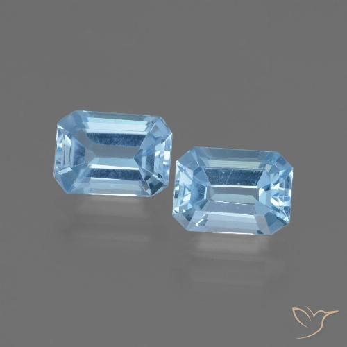 2.32ctw Natural Azul Suizo Topacio, corte esmeralda, VVS-VS