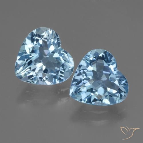 5.51ctw Natural Azul Suizo Topacio, Corazón, VVS