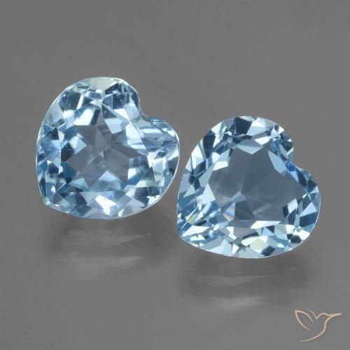 6.21ctw Natural Azul Cielo Topacio, Corazón, VVS