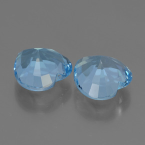 Gemas de topacio azul natural de 6,10 ct, forma de corazón, VVS