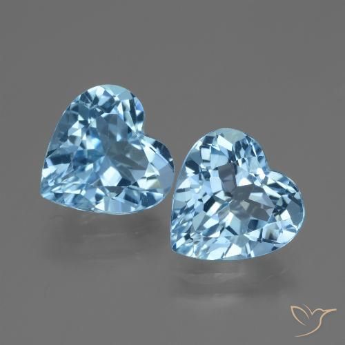 5.79ctw Natural Azul Cielo Topacio, Corazón, VVS