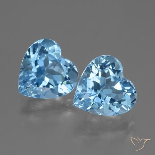 6.07ctw Natural Azul Cielo Topacio, Corazón, VVS