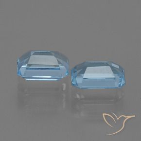 Gemas de Topacio Azul Cielo natural de 2.38 ct, Corte Octágono / Esmeralda, VVS-VS
