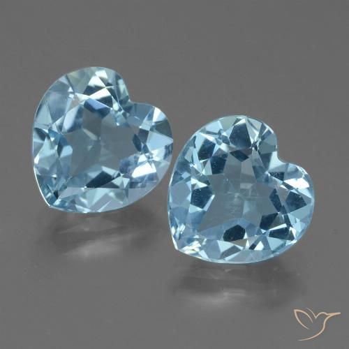 5.51ctw Natural Azul Cielo Topacio, Corazón, VVS